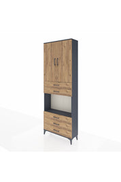 Arges Dolap 4 Raflı 5 Çekmeceli 2 Kapaklı 88x30x243 - S33M235V6A