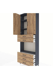 Arges Dolap 4 Raflı 5 Çekmeceli 2 Kapaklı 88x30x243 - S33M235V6A