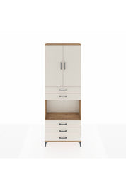 Arges Dolap 4 Raflı 5 Çekmeceli 2 Kapaklı 88x30x243 - S33M235V7A