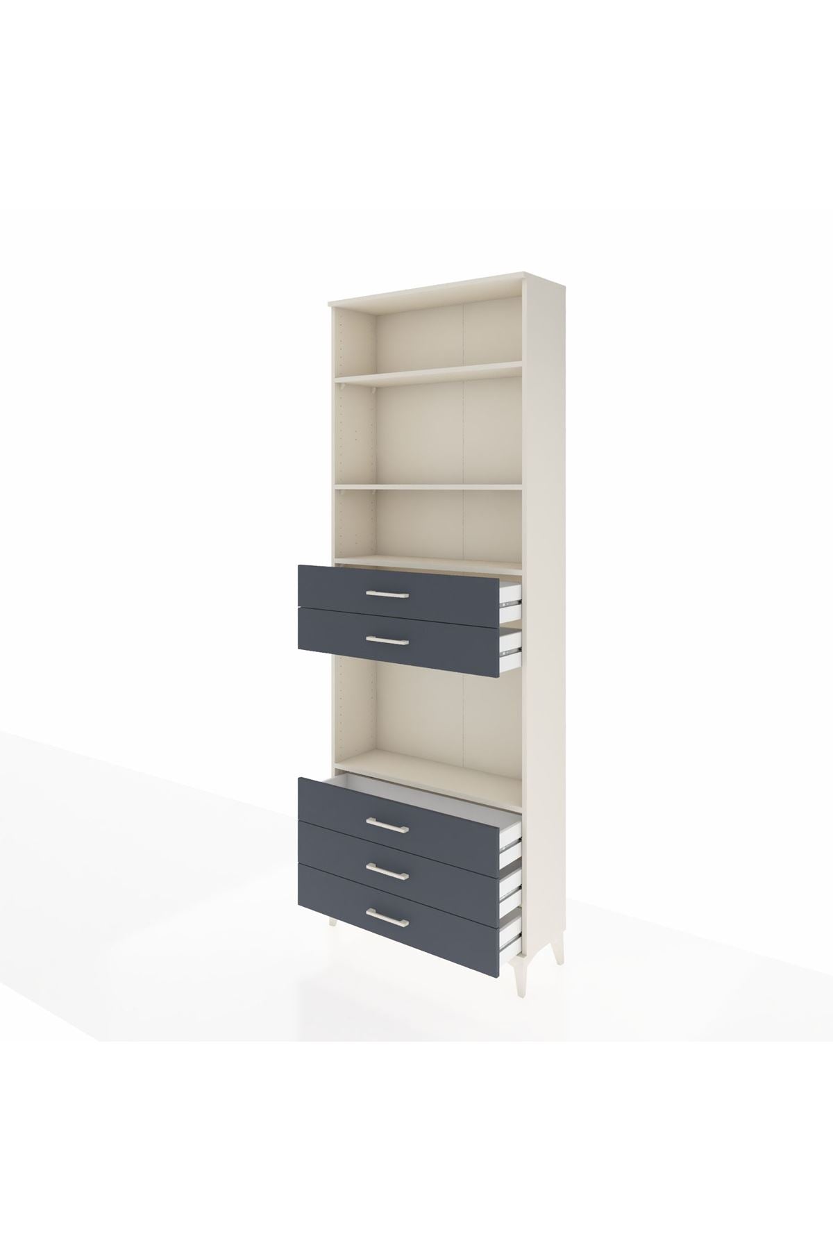 Arges Dolap 4 Raflı 5 Çekmeceli 88x30x243 - S33M236V2A