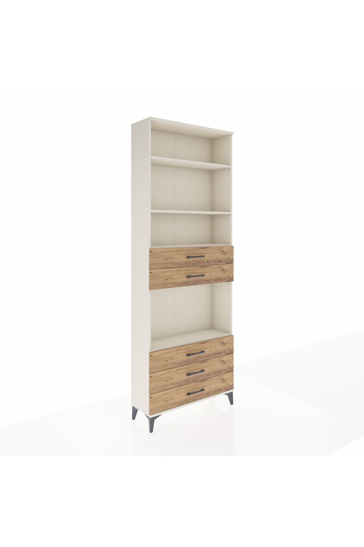 Arges Dolap 4 Raflı 5 Çekmeceli 88x30x243 - S33M236V3A