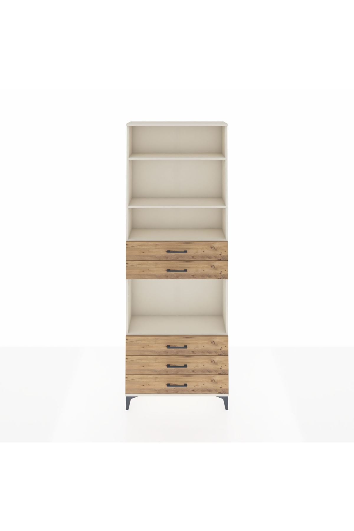 Arges Dolap 4 Raflı 5 Çekmeceli 88x30x243 - S33M236V3A