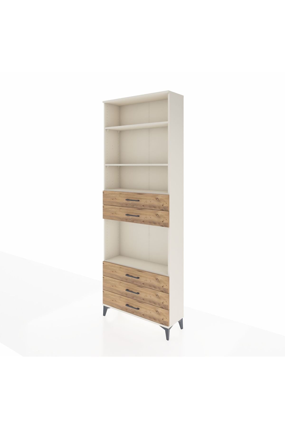 Arges Dolap 4 Raflı 5 Çekmeceli 88x30x243 - S33M236V3A