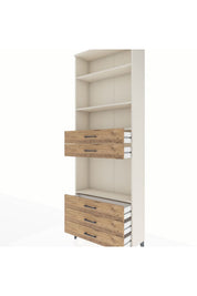 Arges Dolap 4 Raflı 5 Çekmeceli 88x30x243 - S33M236V3A