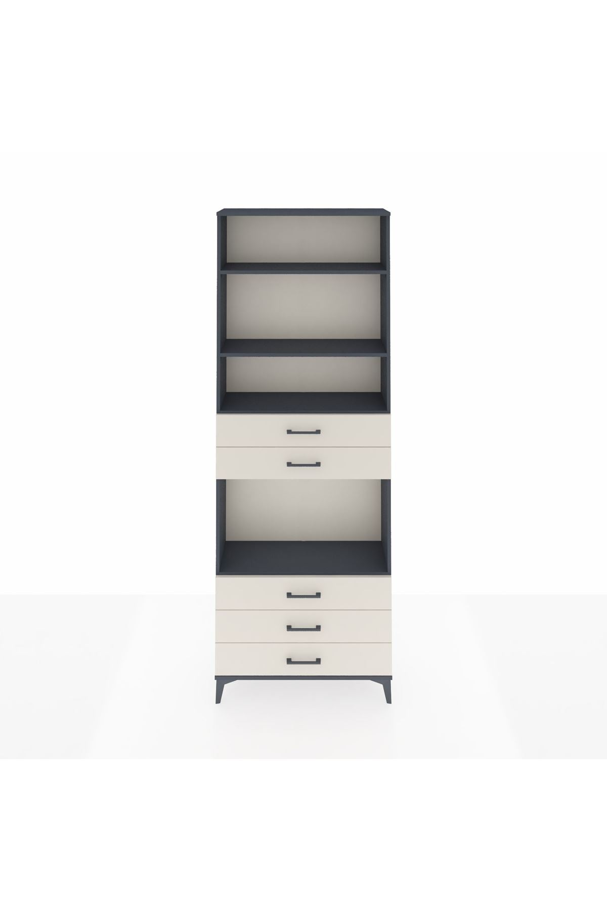Arges Dolap 4 Raflı 5 Çekmeceli 88x30x243 - S33M236V4A