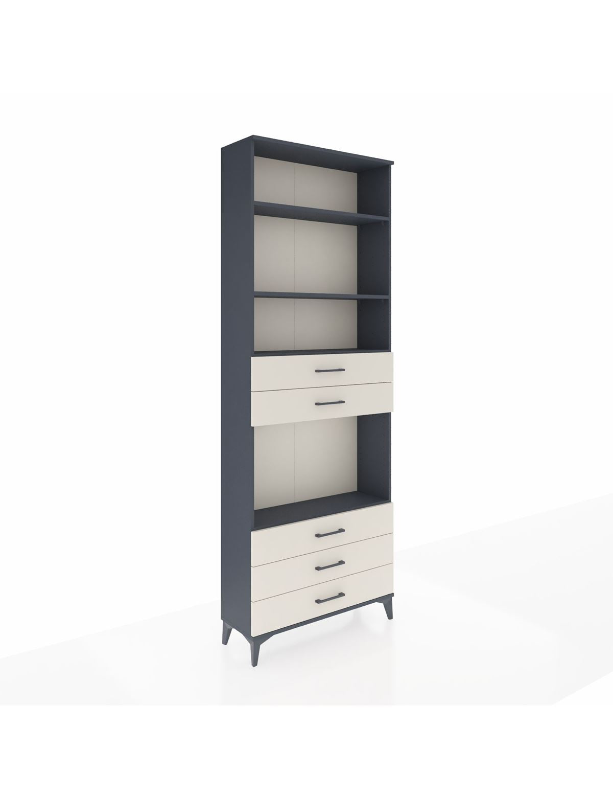 Arges Dolap 4 Raflı 5 Çekmeceli 88x30x243 - S33M236V4A