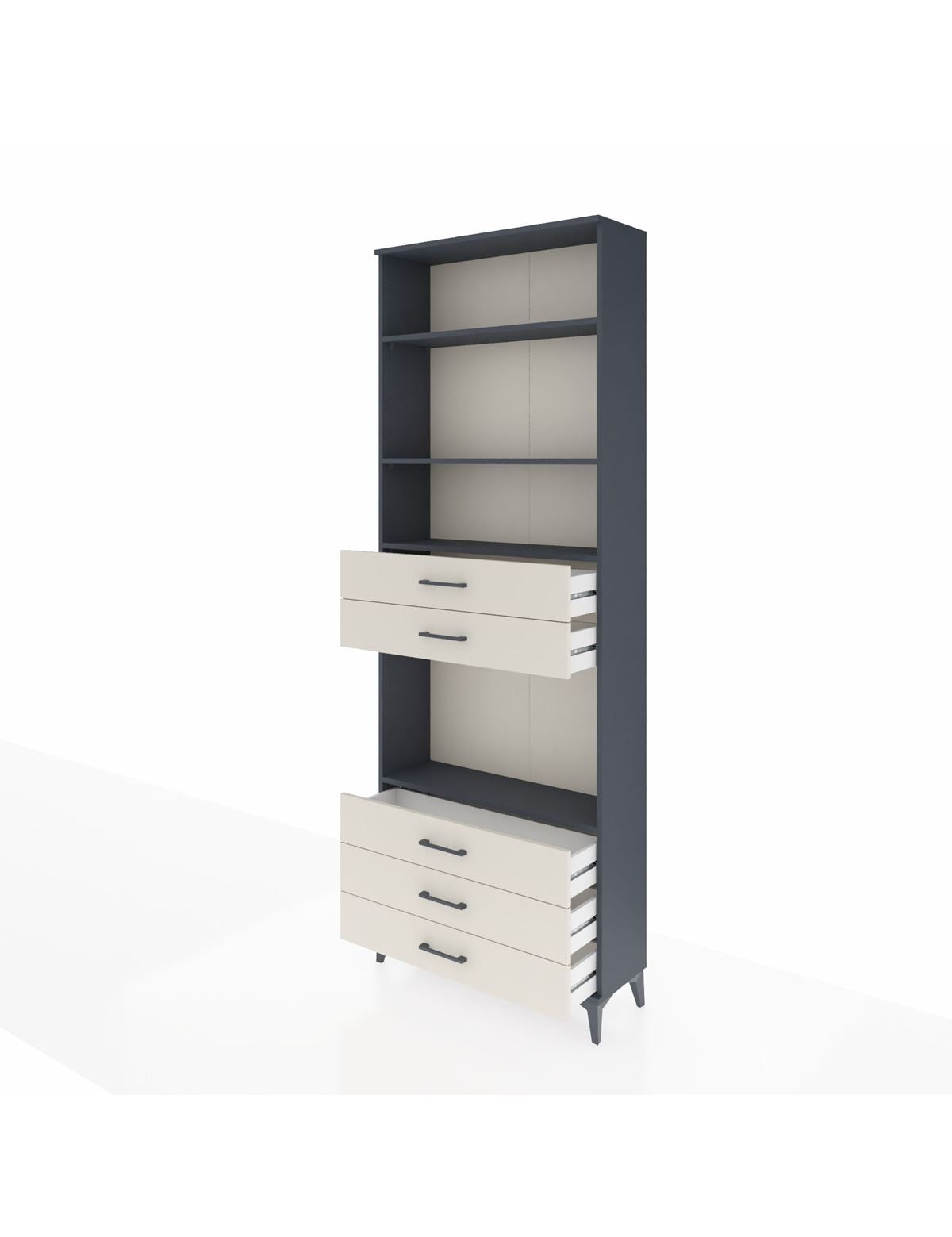 Arges Dolap 4 Raflı 5 Çekmeceli 88x30x243 - S33M236V4A