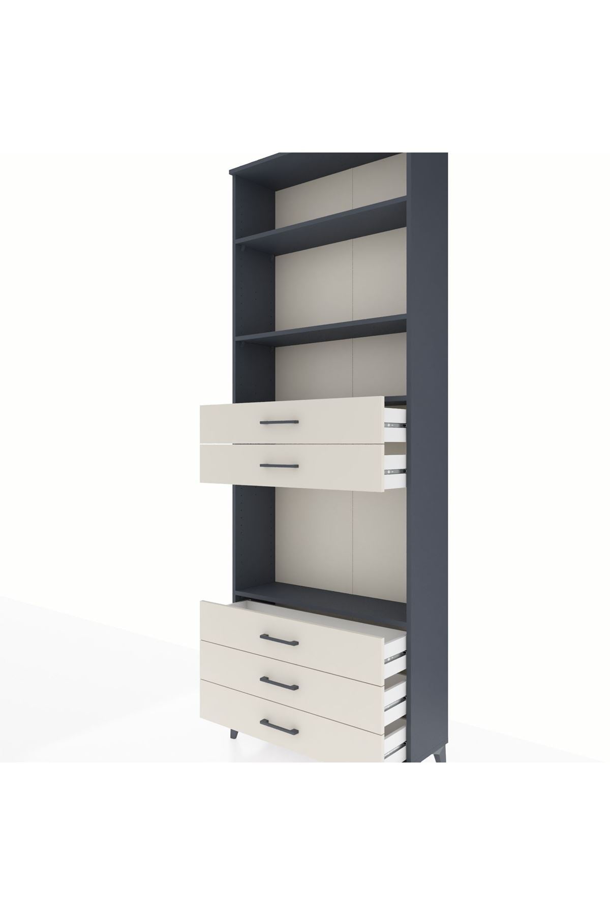 Arges Dolap 4 Raflı 5 Çekmeceli 88x30x243 - S33M236V4A