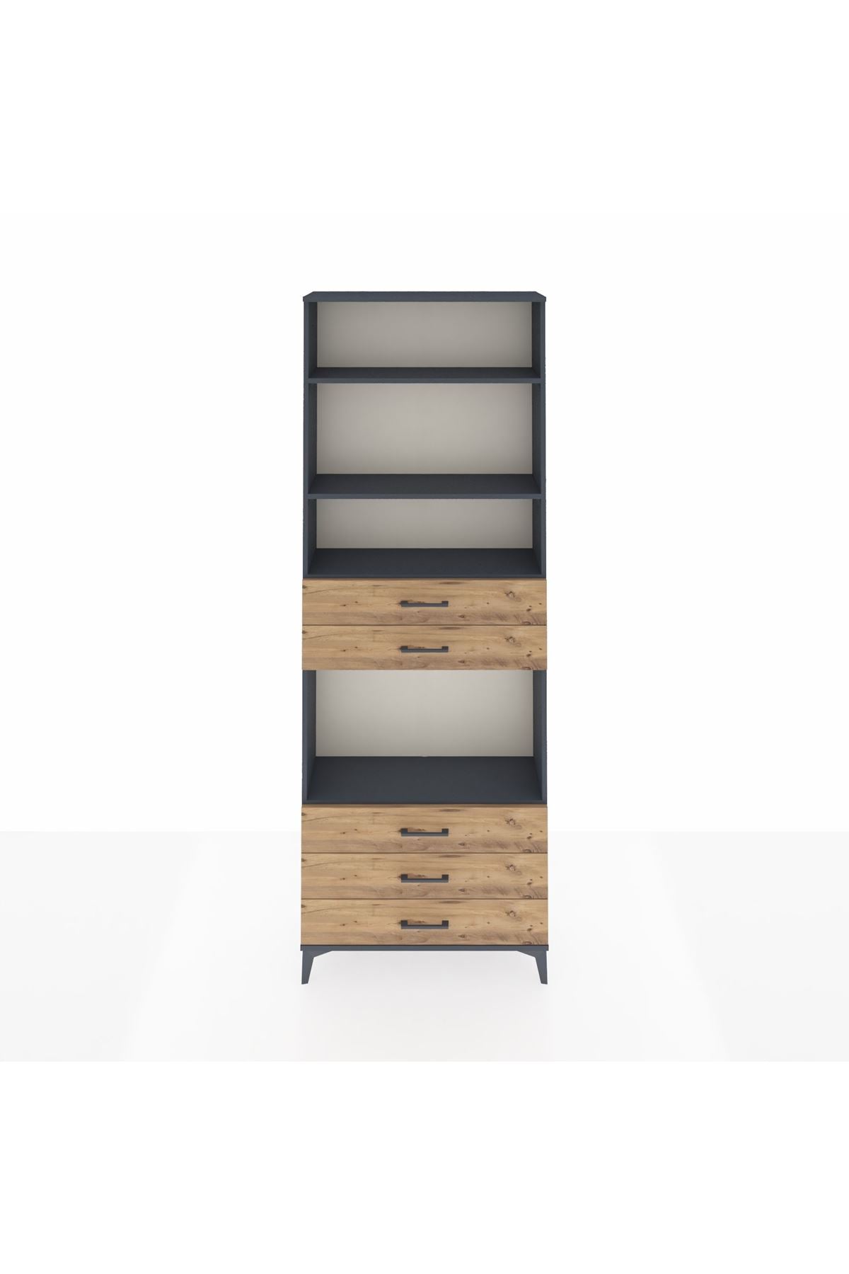 Arges Dolap 4 Raflı 5 Çekmeceli 88x30x243 - S33M236V6A