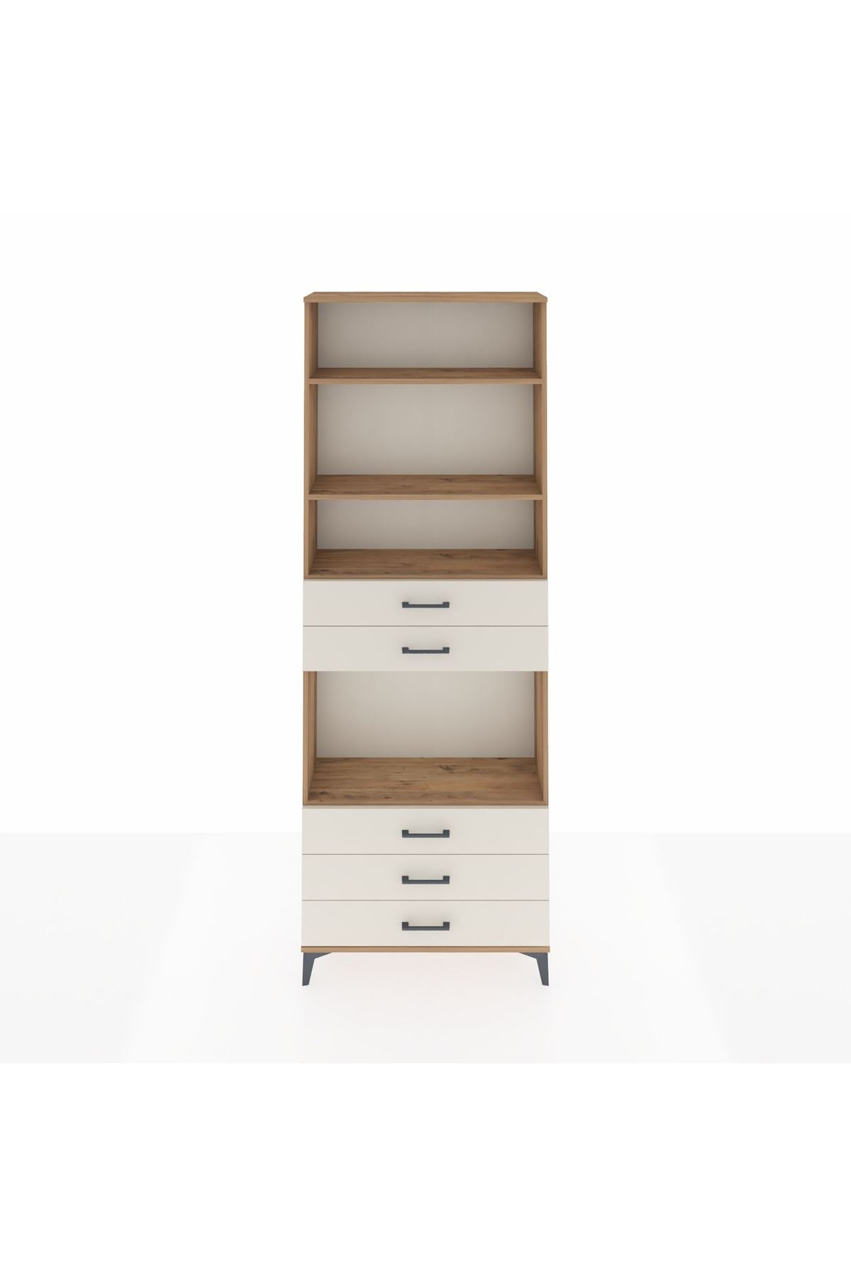 Arges Dolap 4 Raflı 5 Çekmeceli 88x30x243 - S33M236V7A