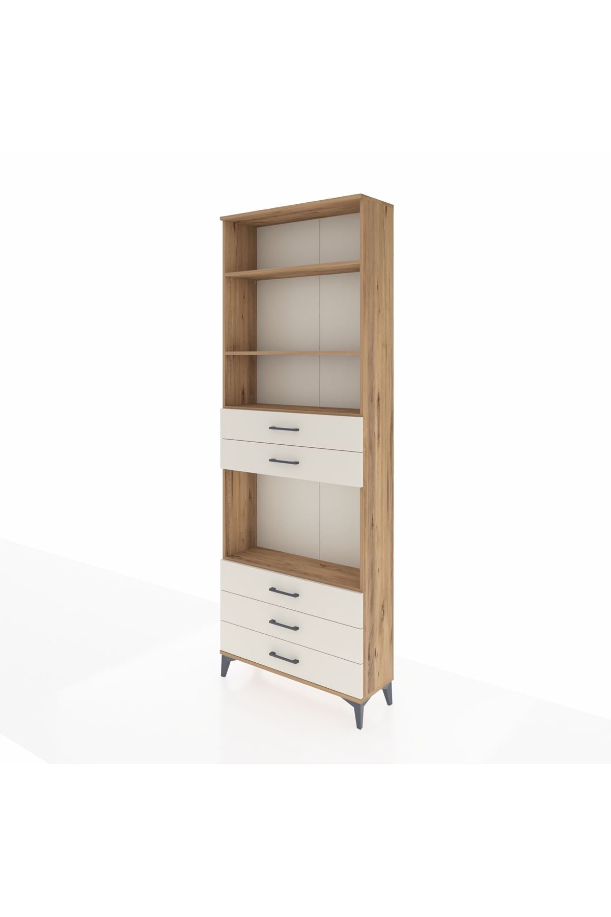 Arges Dolap 4 Raflı 5 Çekmeceli 88x30x243 - S33M236V7A