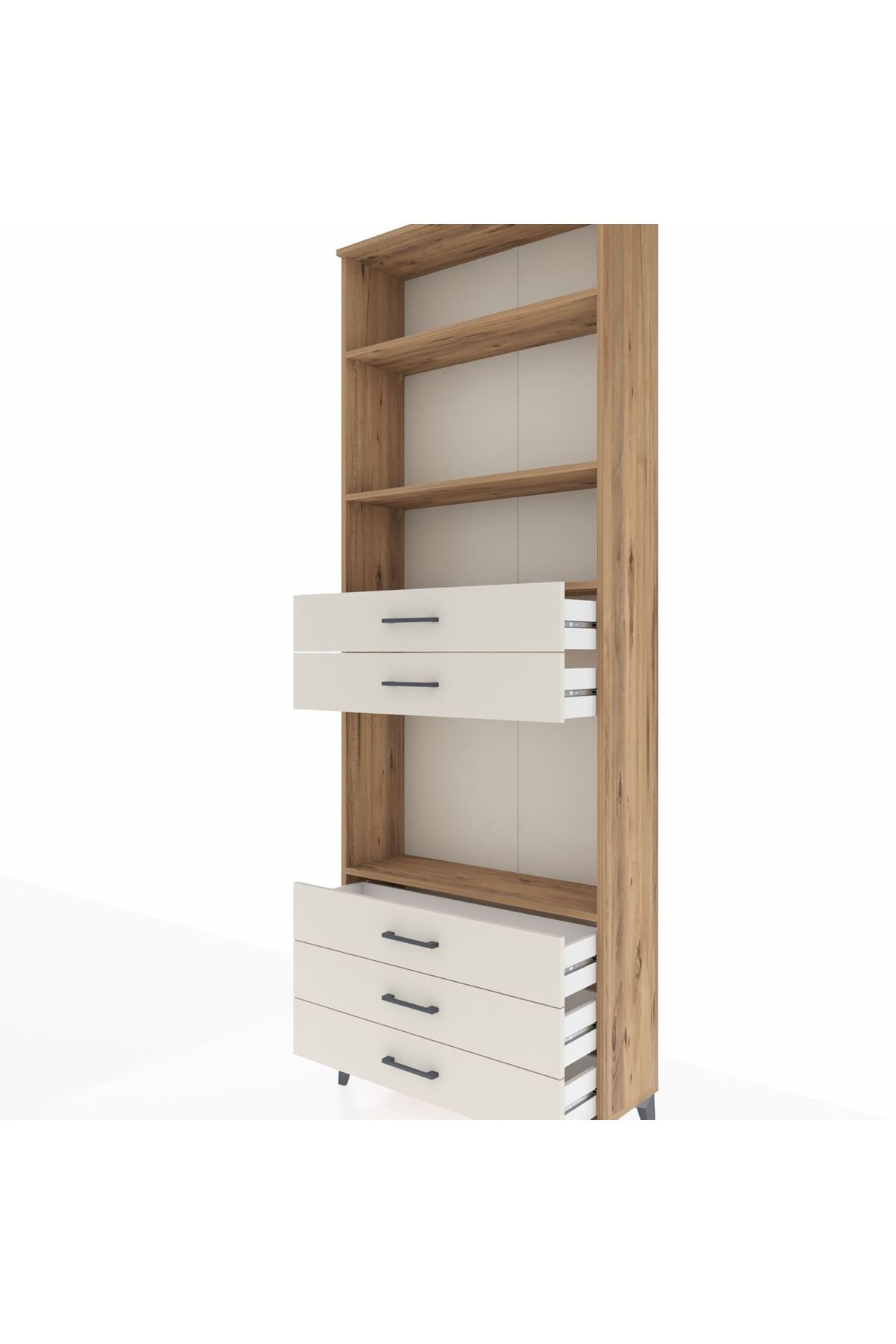 Arges Dolap 4 Raflı 5 Çekmeceli 88x30x243 - S33M236V7A