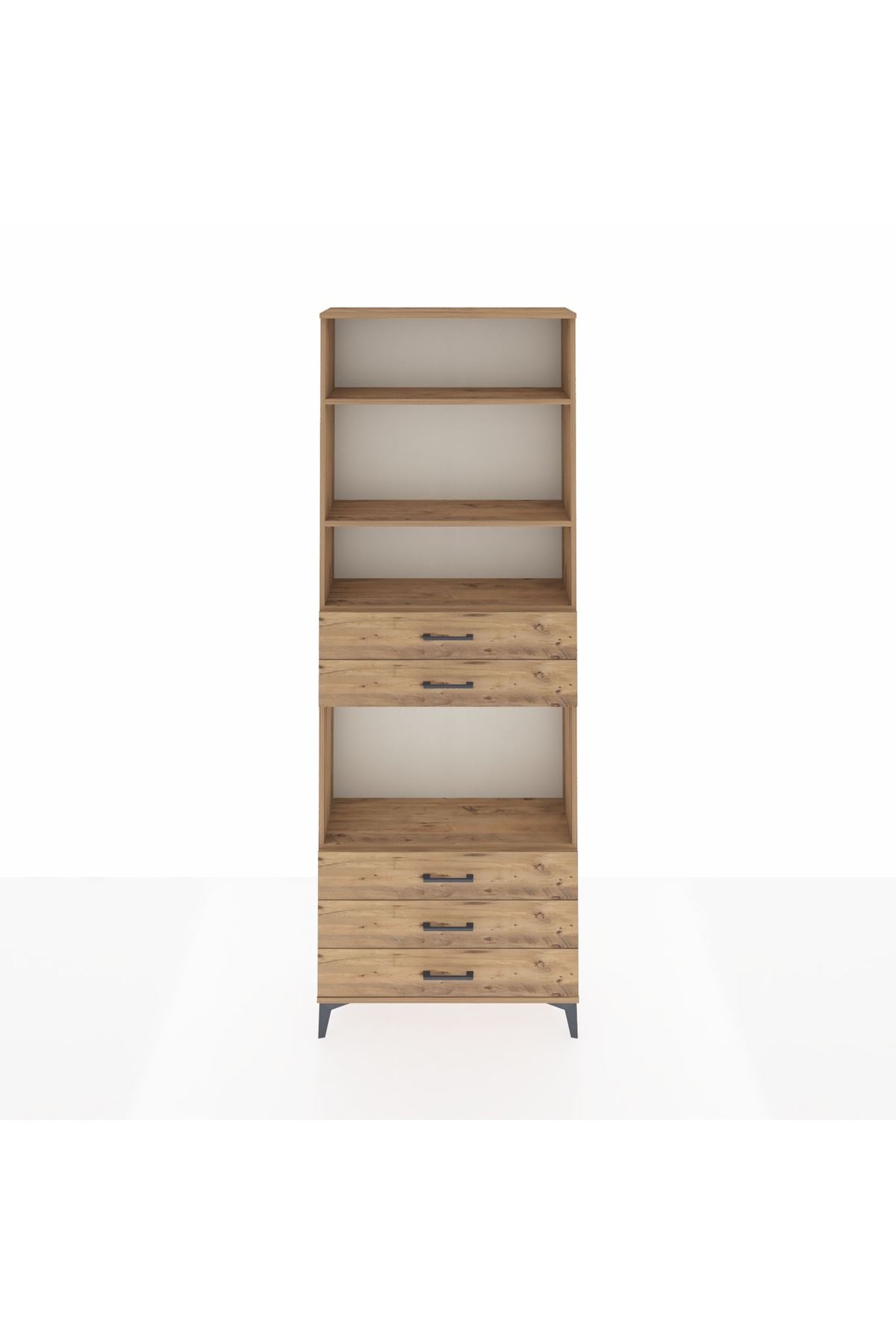 Arges Dolap 4 Raflı 5 Çekmeceli 88x30x243 - S33M236V9A