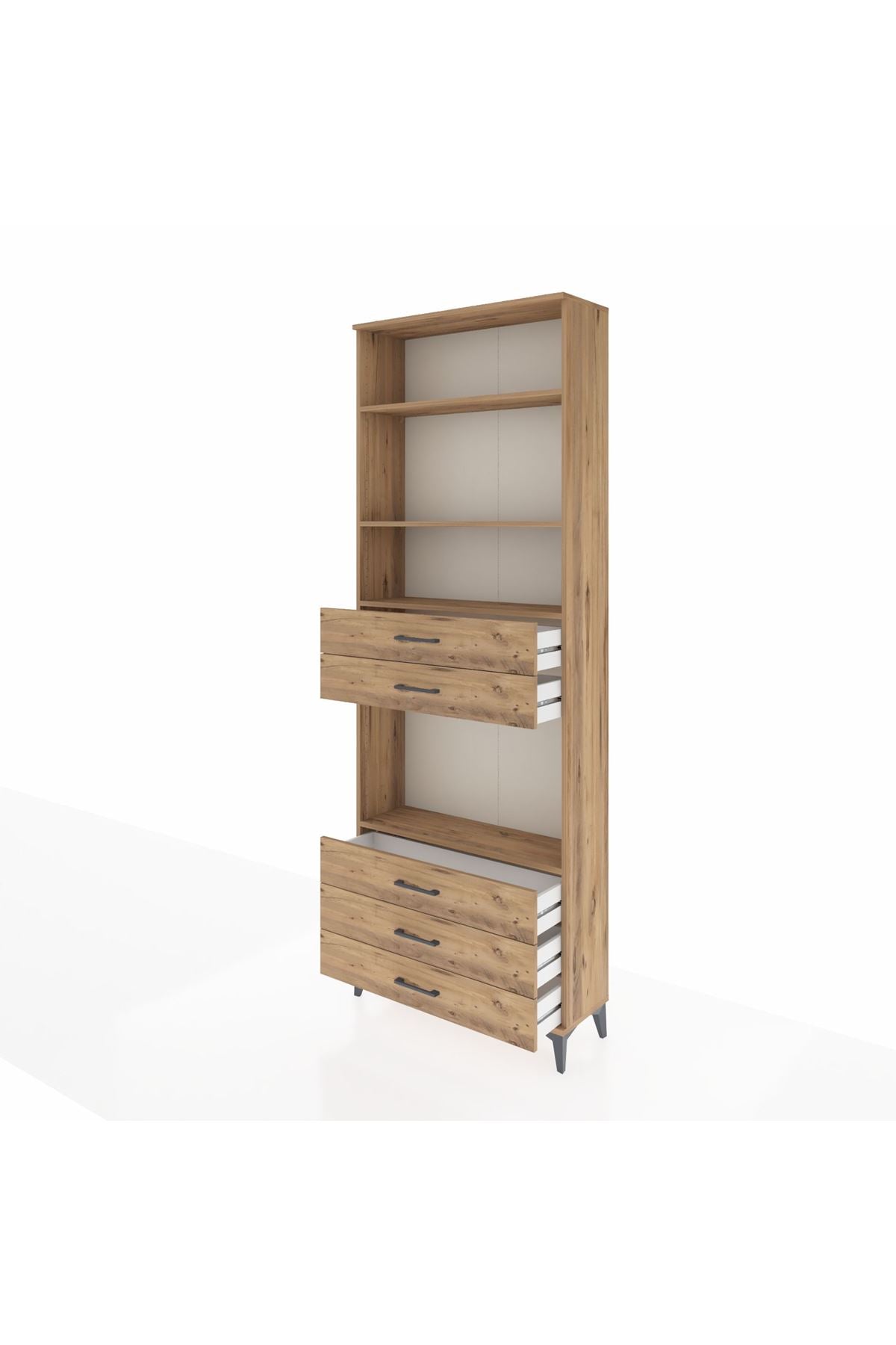 Arges Dolap 4 Raflı 5 Çekmeceli 88x30x243 - S33M236V9A