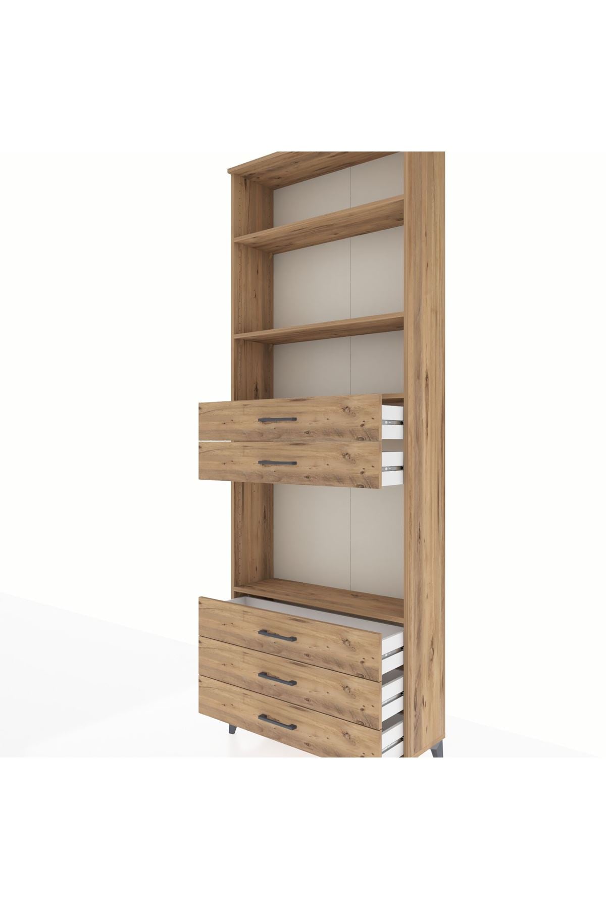 Arges Dolap 4 Raflı 5 Çekmeceli 88x30x243 - S33M236V9A