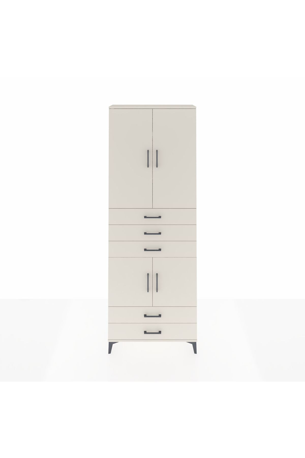 Arges Dolap 4 Raflı 5 Çekmeceli 4 Kapaklı 88x30x243 - S33M237V1A
