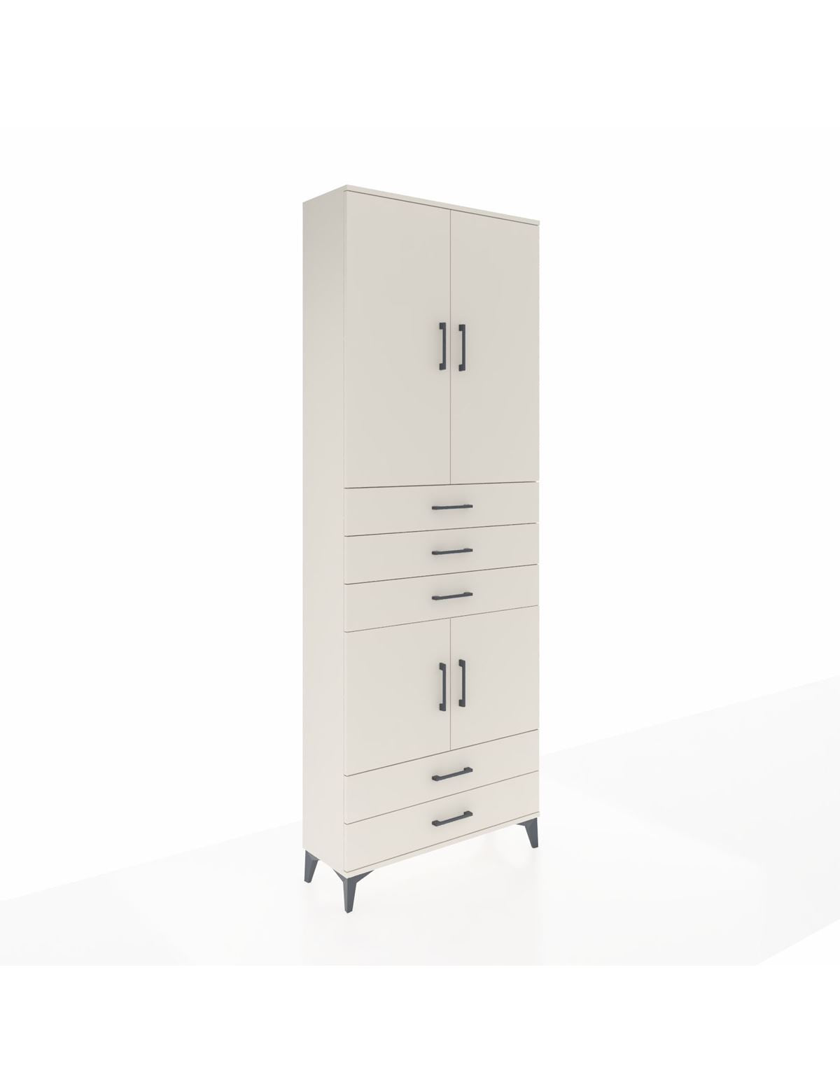 Arges Dolap 4 Raflı 5 Çekmeceli 4 Kapaklı 88x30x243 - S33M237V1A
