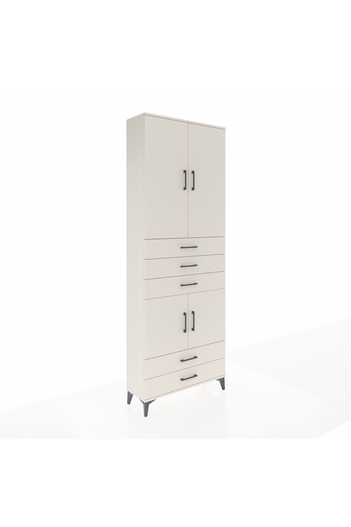 Arges Dolap 4 Raflı 5 Çekmeceli 4 Kapaklı 88x30x243 - S33M237V1A