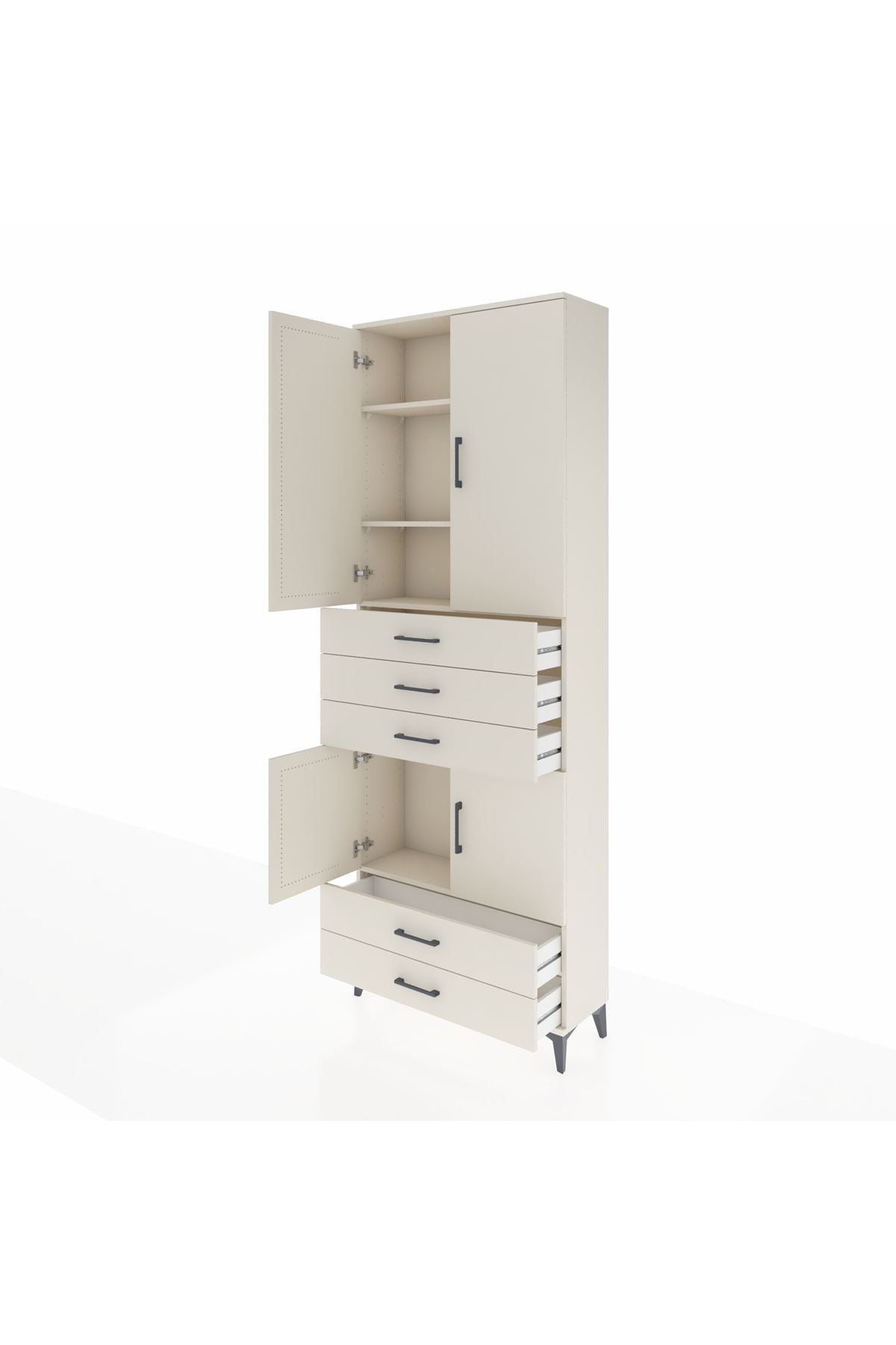 Arges Dolap 4 Raflı 5 Çekmeceli 4 Kapaklı 88x30x243 - S33M237V1A