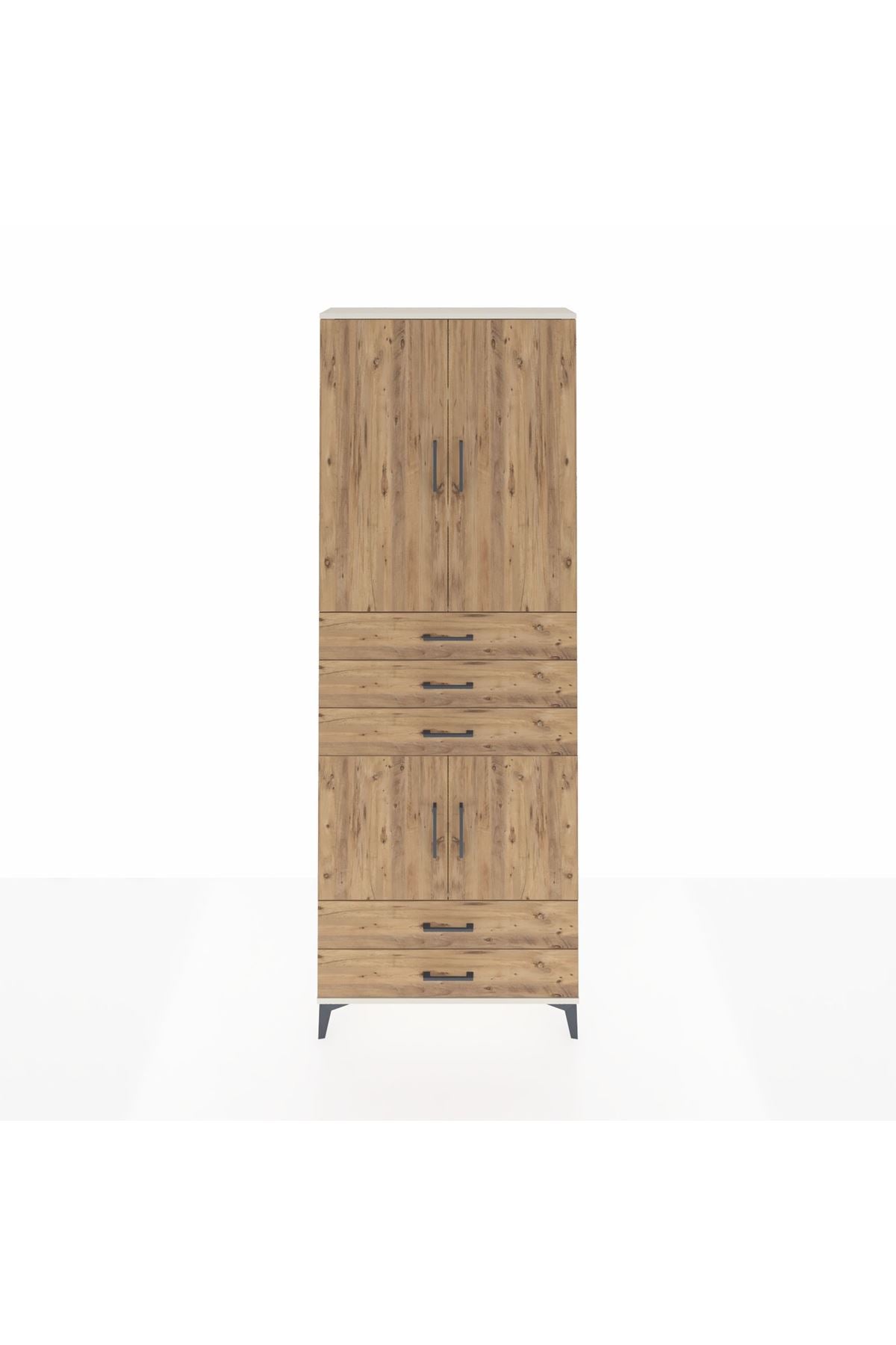 Arges Dolap 4 Raflı 5 Çekmeceli 4 Kapaklı 88x30x243 - S33M237V3A