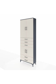 Arges Dolap 4 Raflı 5 Çekmeceli 4 Kapaklı 88x30x243 - S33M237V4A