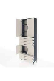 Arges Dolap 4 Raflı 5 Çekmeceli 4 Kapaklı 88x30x243 - S33M237V4A