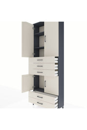 Arges Dolap 4 Raflı 5 Çekmeceli 4 Kapaklı 88x30x243 - S33M237V4A