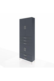 Arges Dolap 4 Raflı 5 Çekmeceli 4 Kapaklı 88x30x243 - S33M237V5A