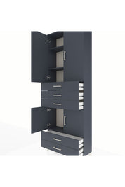 Arges Dolap 4 Raflı 5 Çekmeceli 4 Kapaklı 88x30x243 - S33M237V5A