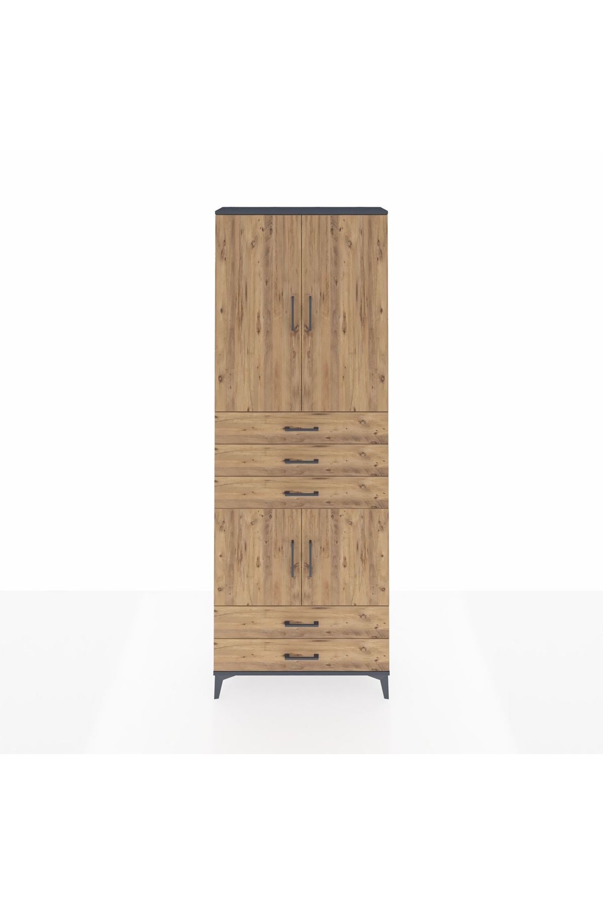 Arges Dolap 4 Raflı 5 Çekmeceli 4 Kapaklı 88x30x243 - S33M237V6A