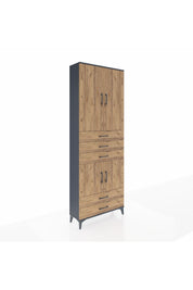 Arges Dolap 4 Raflı 5 Çekmeceli 4 Kapaklı 88x30x243 - S33M237V6A