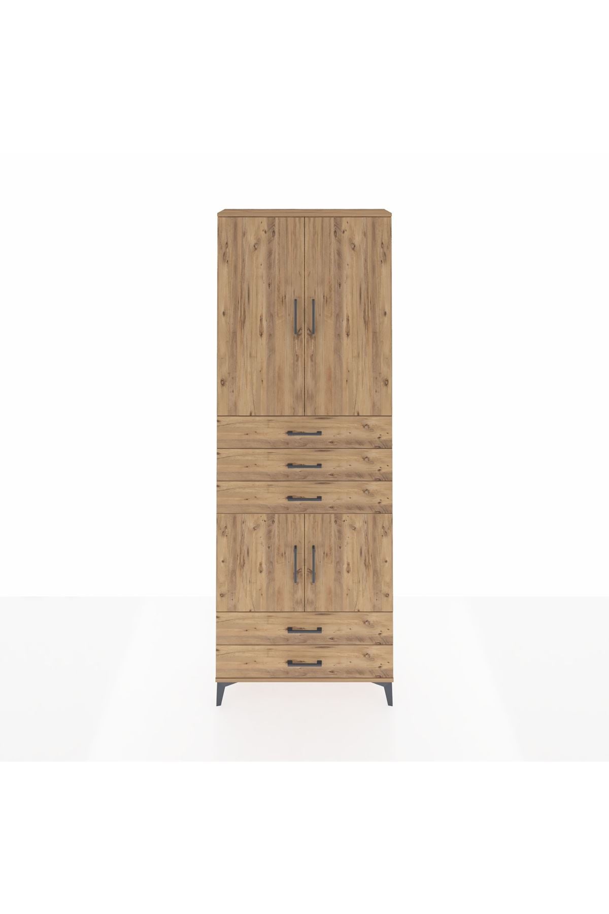 Arges Dolap 4 Raflı 5 Çekmeceli 4 Kapaklı 88x30x243 - S33M237V9A