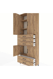 Arges Dolap 4 Raflı 5 Çekmeceli 4 Kapaklı 88x30x243 - S33M237V9A