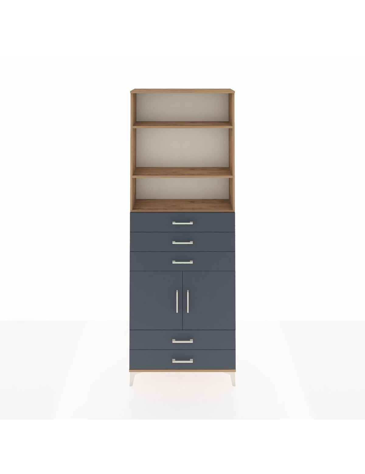 Arges Dolap 4 Raflı 5 Çekmeceli 2 Kapaklı 88x30x243 - S33M238V8A