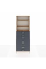 Arges Dolap 4 Raflı 5 Çekmeceli 2 Kapaklı 88x30x243