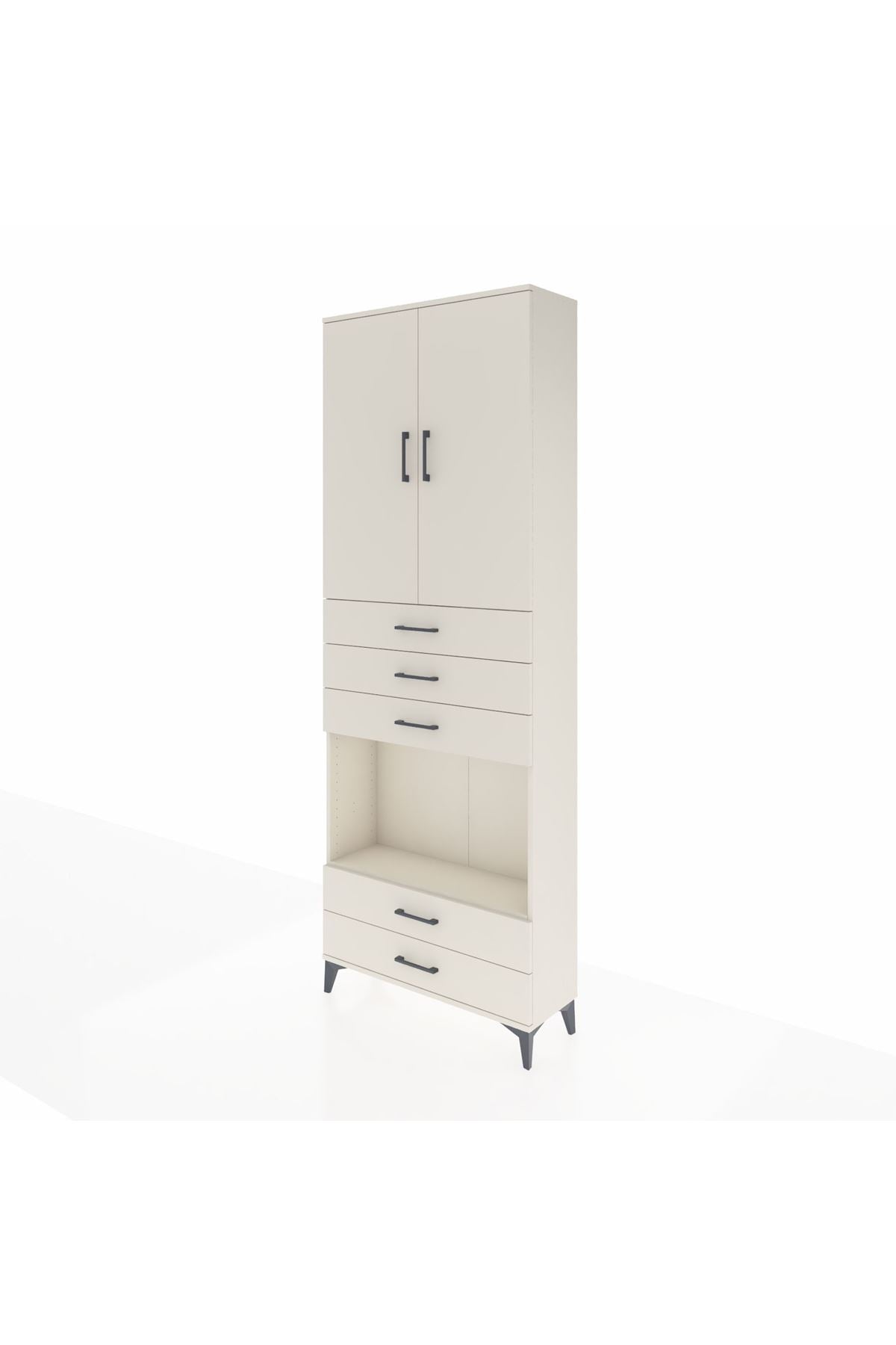Arges Dolap 4 Raflı 5 Çekmeceli 2 Kapaklı 88x30x243 - S33M239V1A