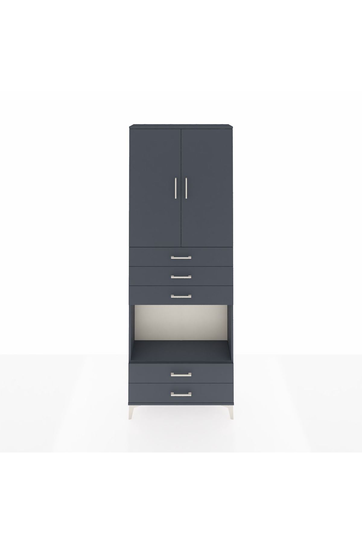 Arges Dolap 4 Raflı 5 Çekmeceli 2 Kapaklı 88x30x243 - S33M239V5A