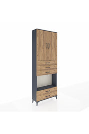 Arges Dolap 4 Raflı 5 Çekmeceli 2 Kapaklı 88x30x243 - S33M239V6A