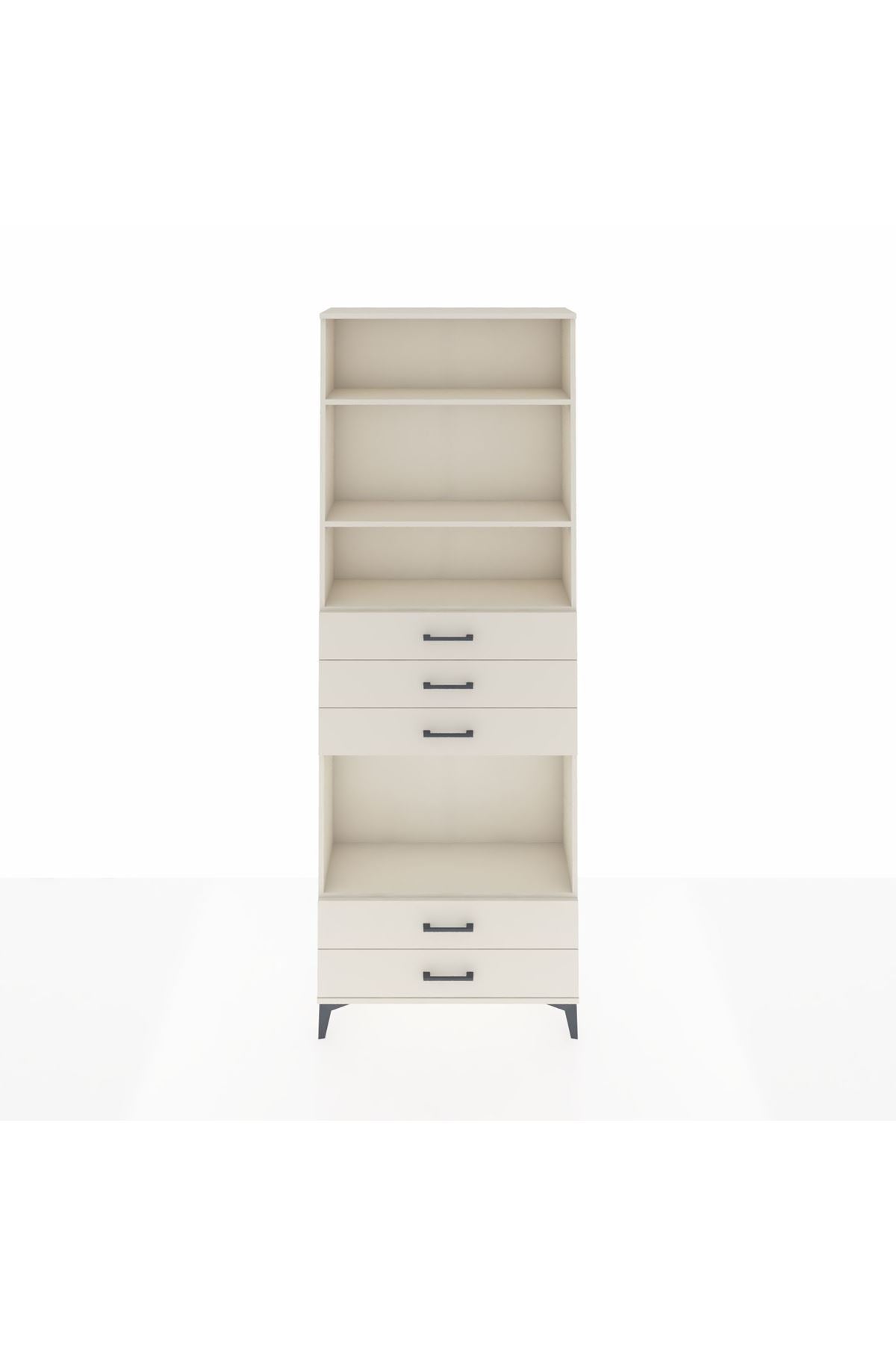 Arges Dolap 4 Raflı 5 Çekmeceli 88x30x243 - S33M240V1A