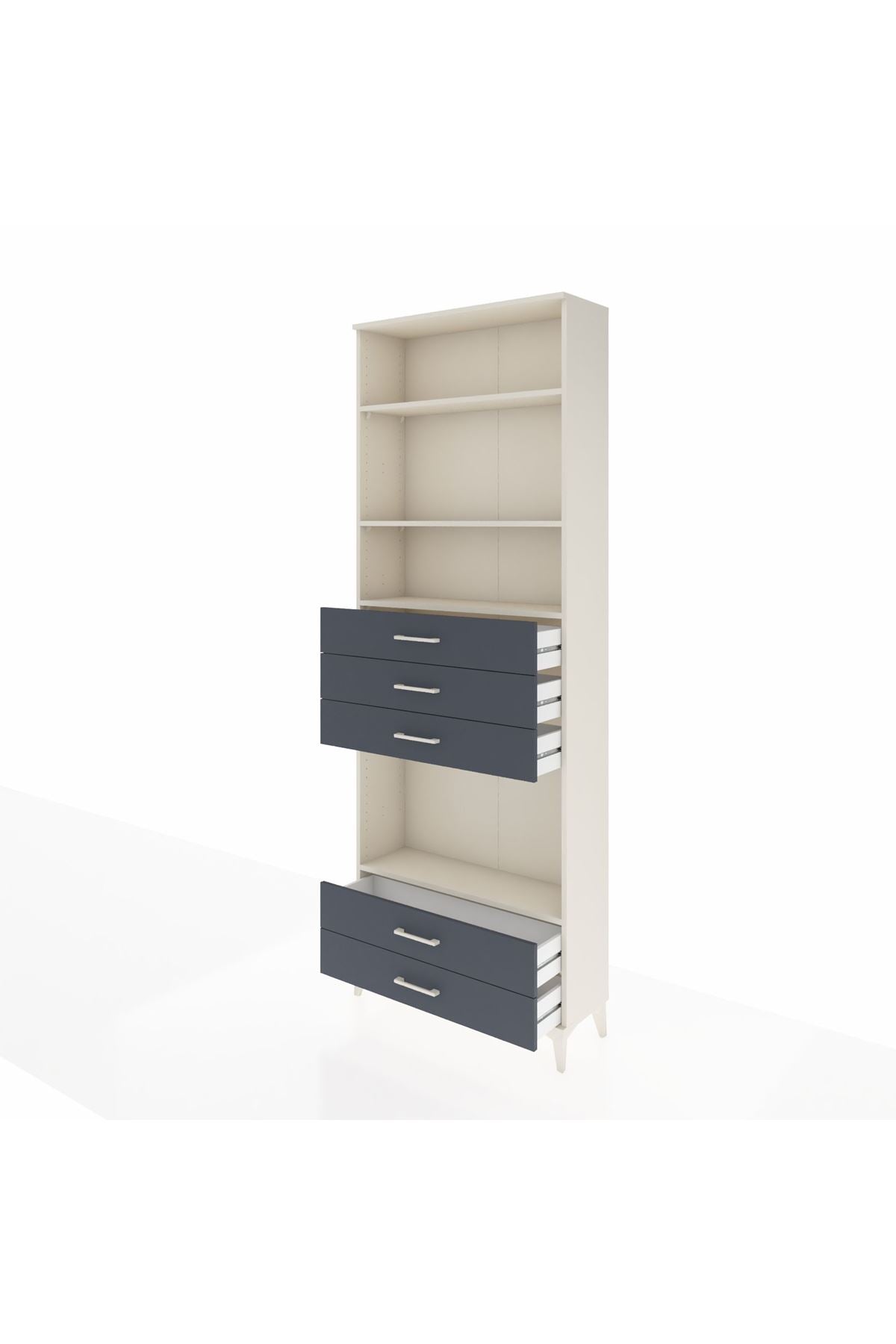 Arges Dolap 4 Raflı 5 Çekmeceli 88x30x243 - S33M240V2A