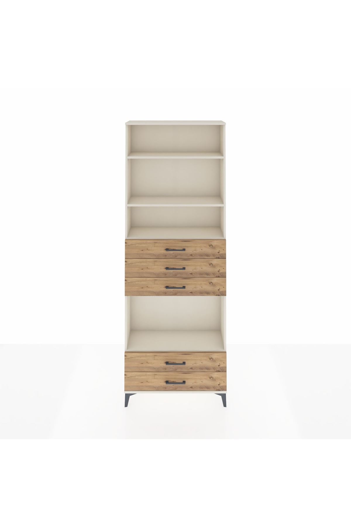 Arges Dolap 4 Raflı 5 Çekmeceli 88x30x243 - S33M240V3A