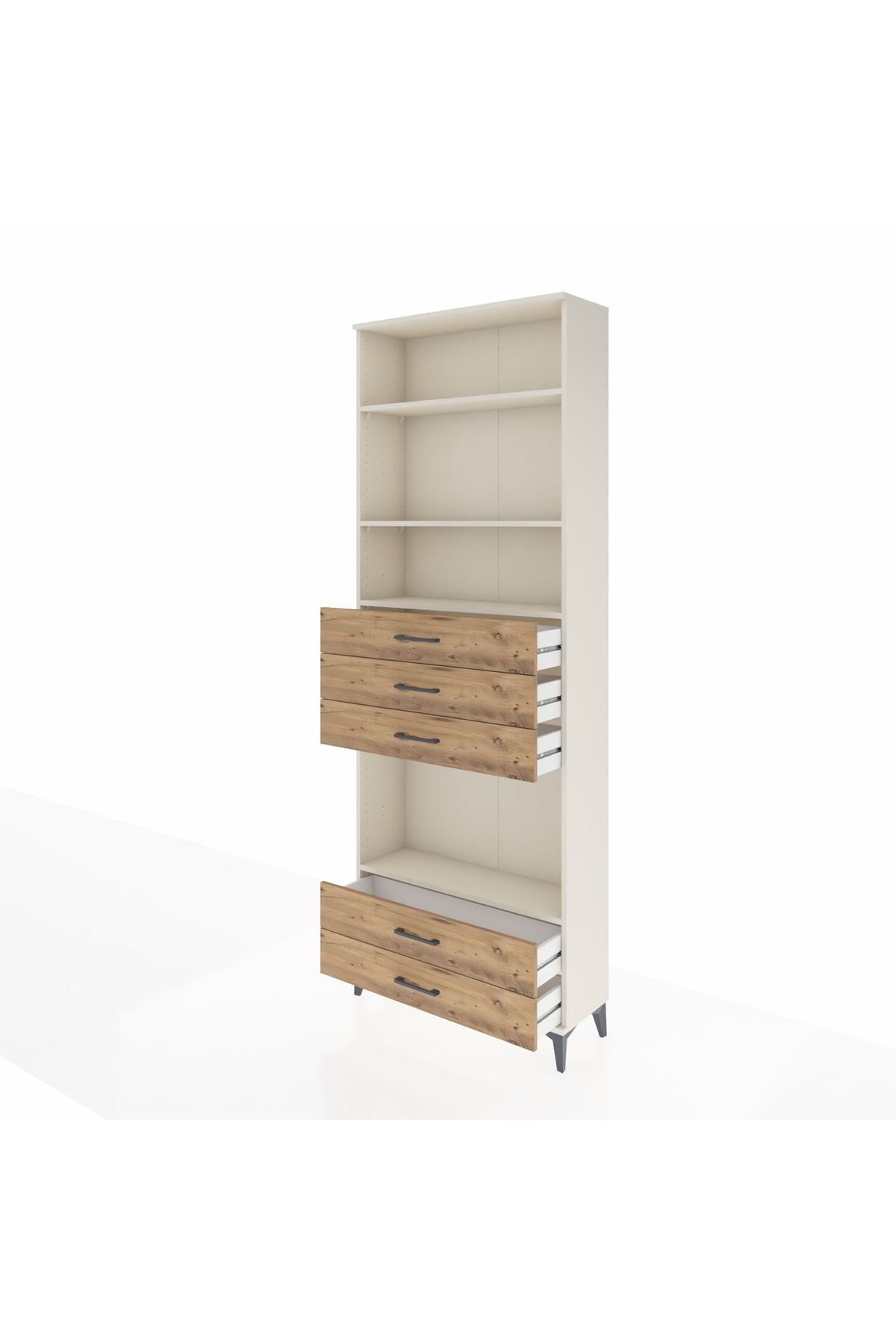 Arges Dolap 4 Raflı 5 Çekmeceli 88x30x243 - S33M240V3A