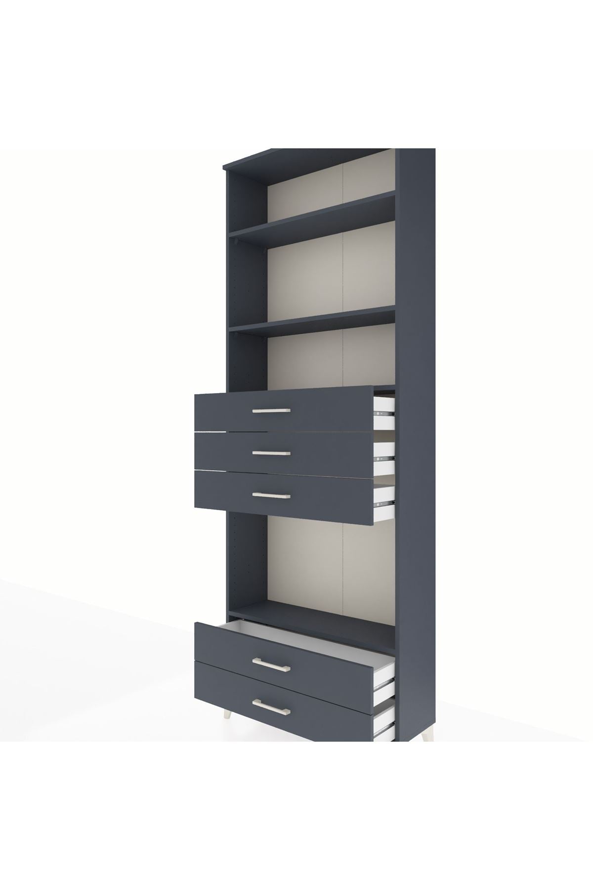 Arges Dolap 4 Raflı 5 Çekmeceli 88x30x243 - S33M240V5A