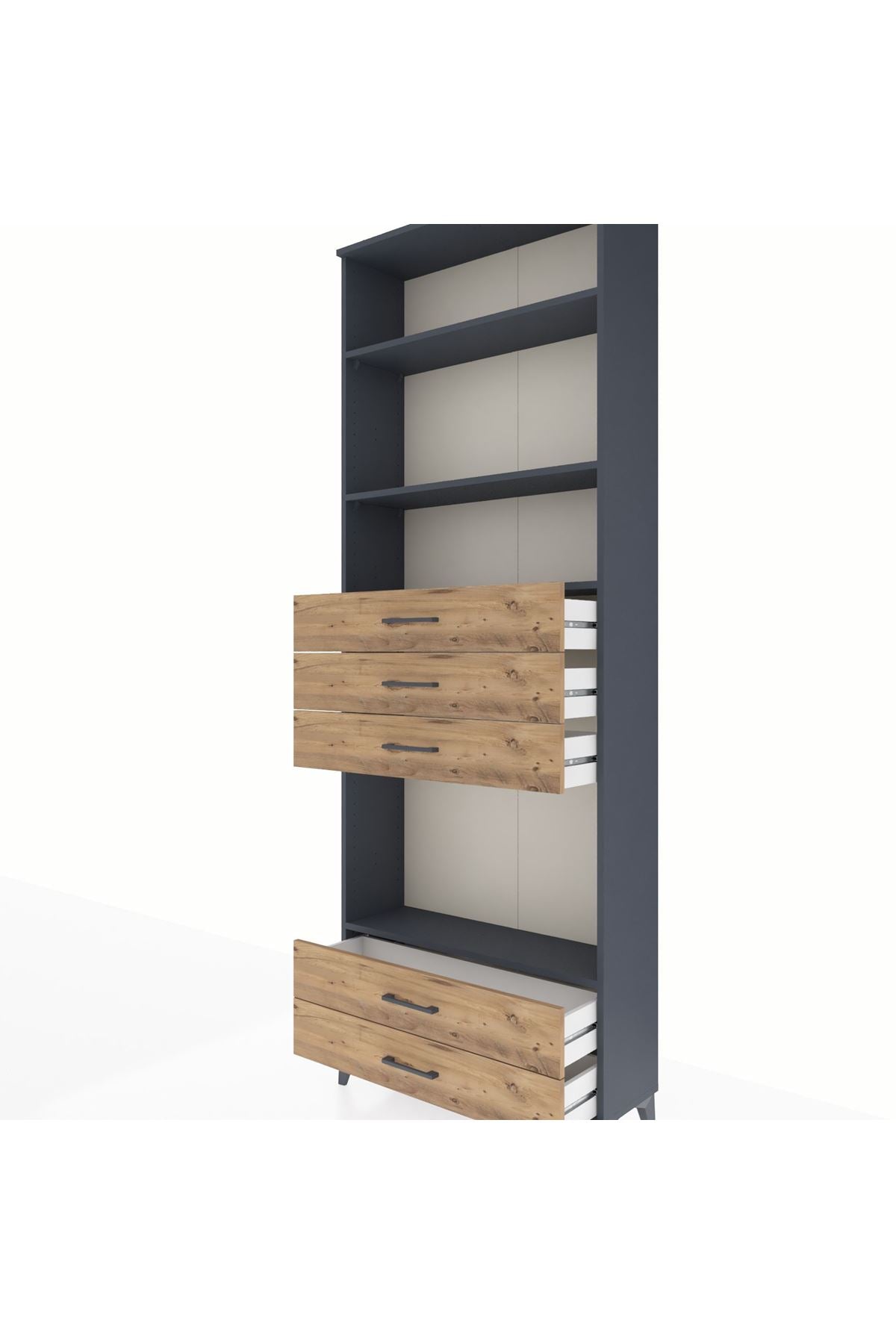 Arges Dolap 4 Raflı 5 Çekmeceli 88x30x243 - S33M240V6A