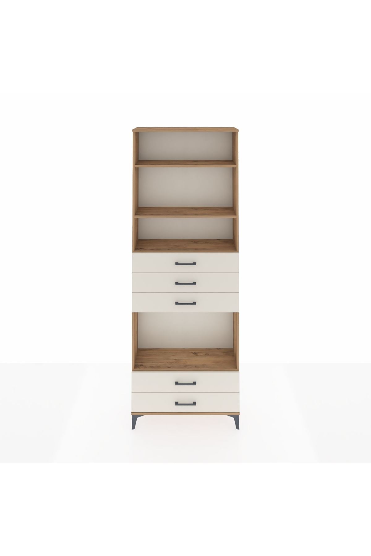Arges Dolap 4 Raflı 5 Çekmeceli 88x30x243 - S33M240V7A