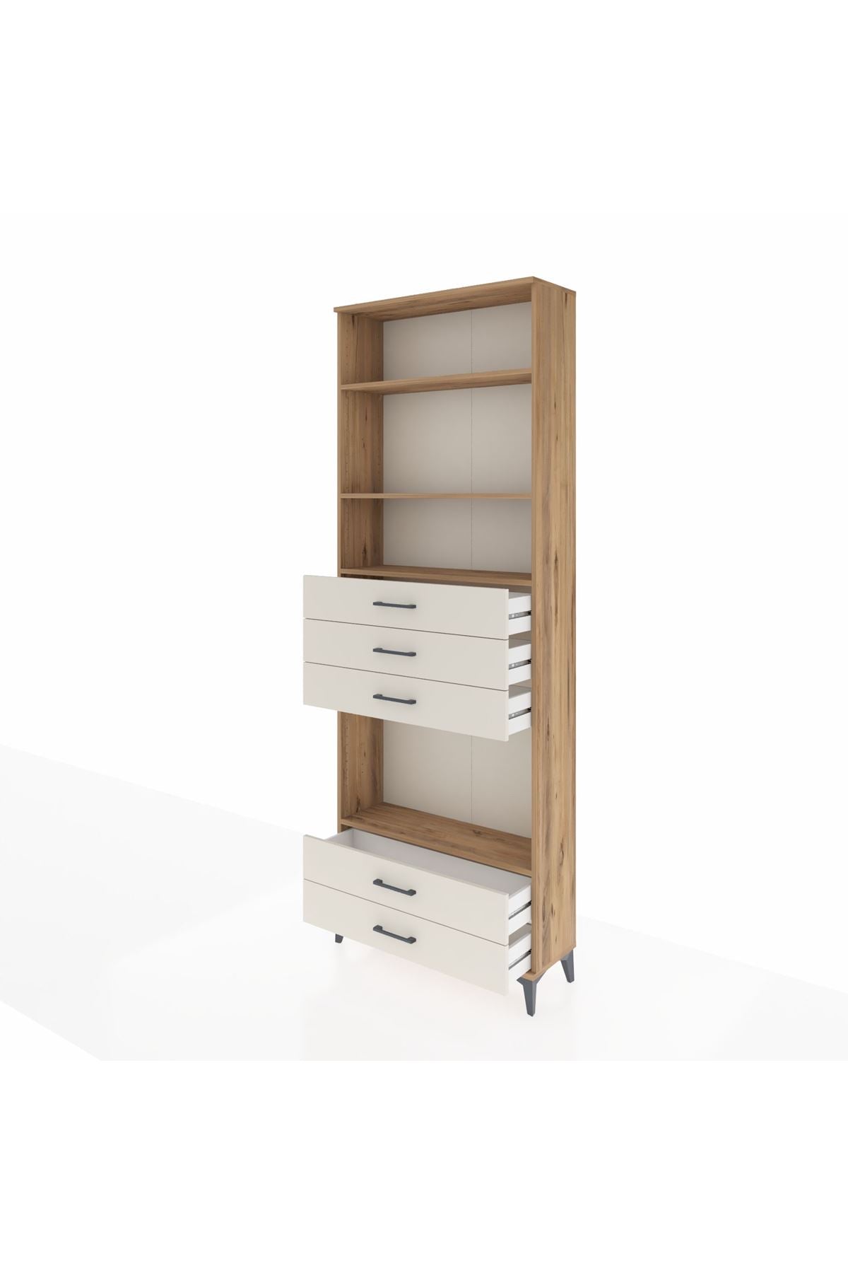 Arges Dolap 4 Raflı 5 Çekmeceli 88x30x243 - S33M240V7A
