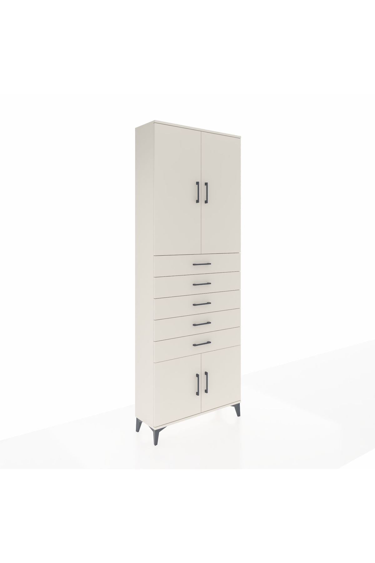 Arges Dolap 3 Raflı 5 Çekmeceli 4 Kapaklı 88x30x243 - S33M241V1A