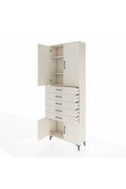 Arges Dolap 3 Raflı 5 Çekmeceli 4 Kapaklı 88x30x243 - S33M241V1A