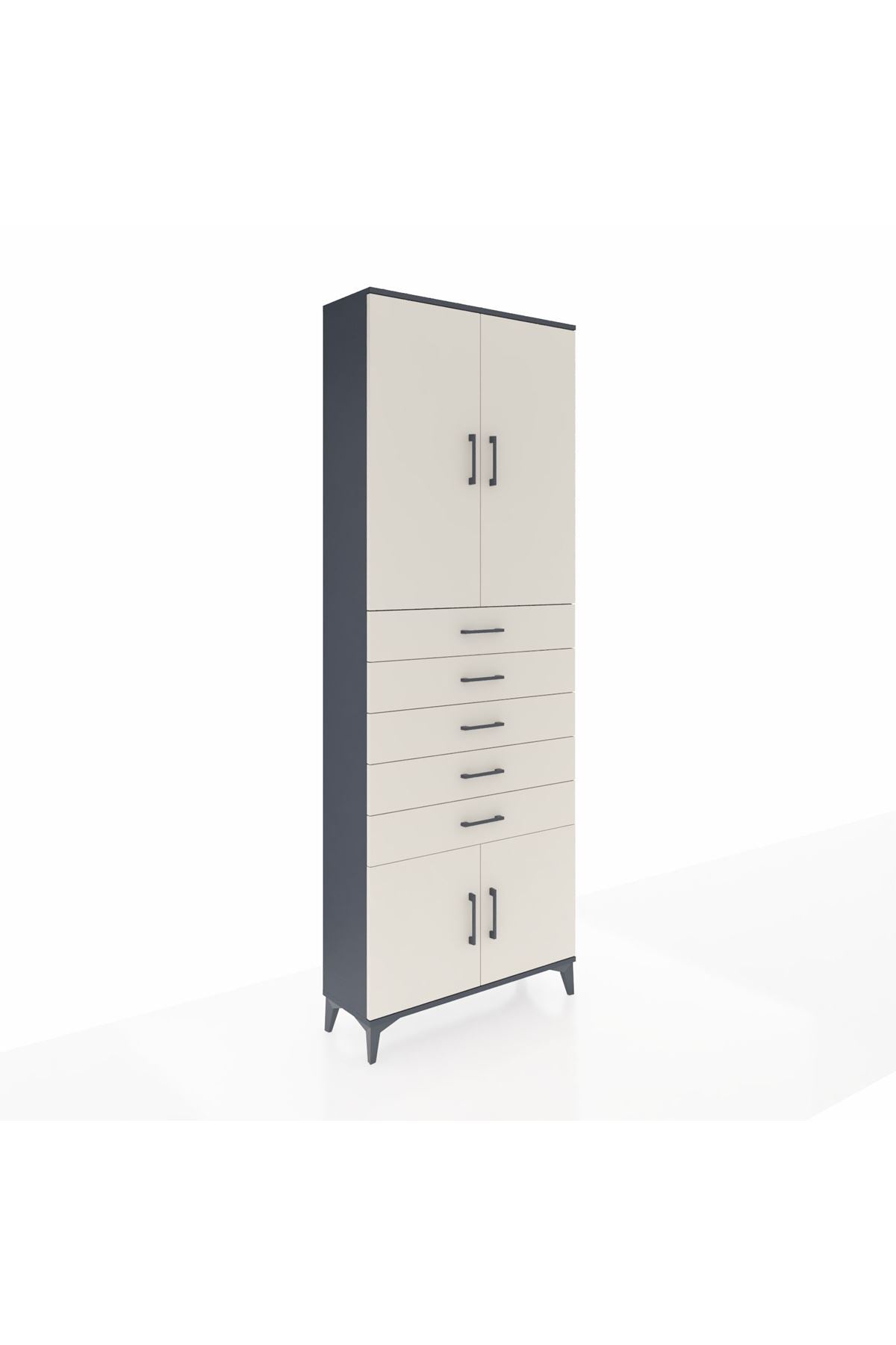 Arges Dolap 3 Raflı 5 Çekmeceli 4 Kapaklı 88x30x243 - S33M241V4A