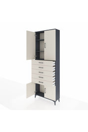Arges Dolap 3 Raflı 5 Çekmeceli 4 Kapaklı 88x30x243 - S33M241V4A